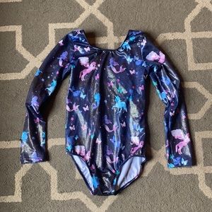 Gymnastics long sleeve leotard girls Med
